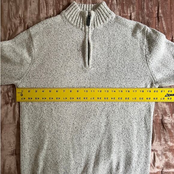 Chaps Thick Knit Cotton Quarter Zip - Picture 6 of 9
